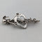 1900 British Antique Sterling Silver Open Heart & Plant Brooch Barker Brothers